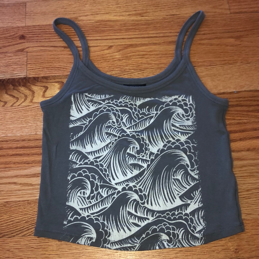 Aeropostale gray wave crop top